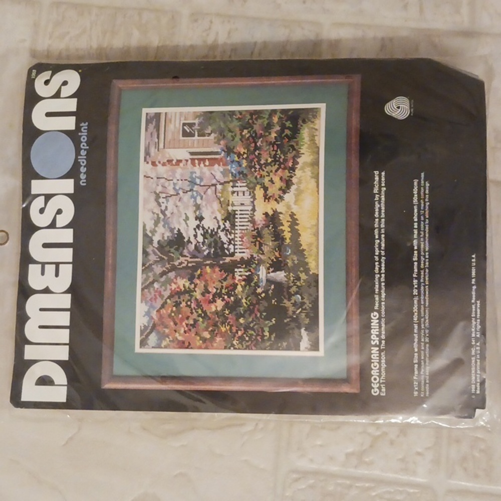 Dimensions Needlepoint Georgian Spring New vintage Outdoor Garden Landscape